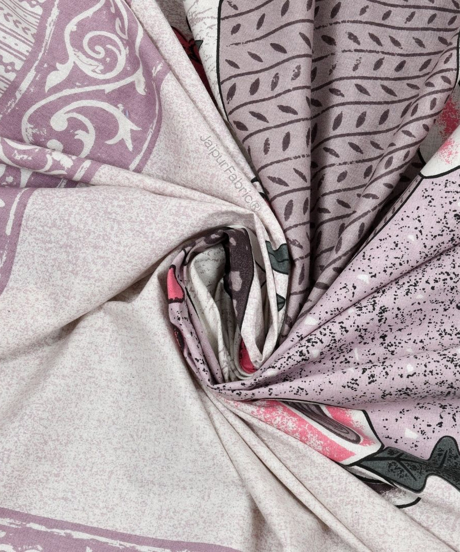 Charming Goose Purple Pure Cotton Double Bedsheet