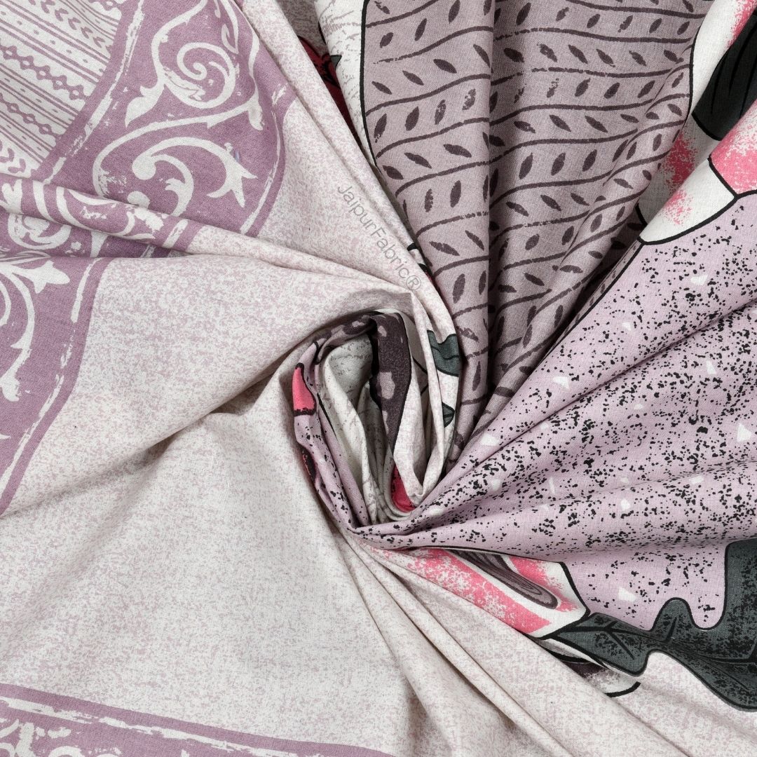 Charming Goose Purple Pure Cotton Double Bedsheet