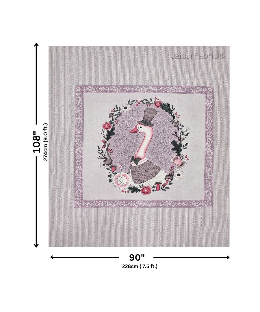 Charming Goose Purple Pure Cotton Double Bedsheet