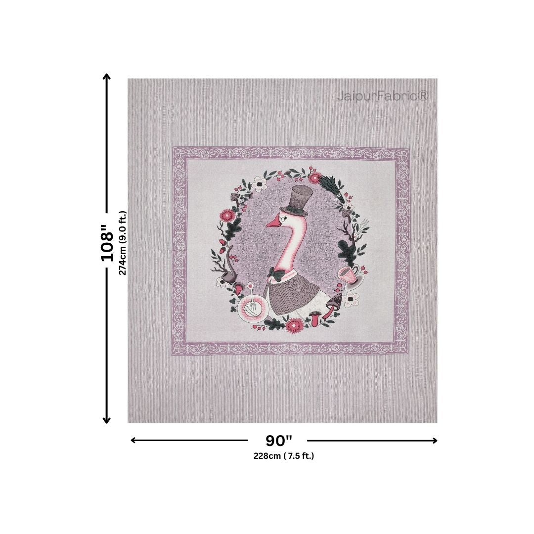 Charming Goose Purple Pure Cotton Double Bedsheet