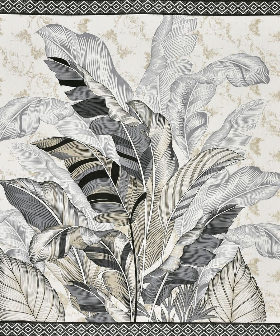 Tropical Bliss Black Pure Cotton Double Bedsheet