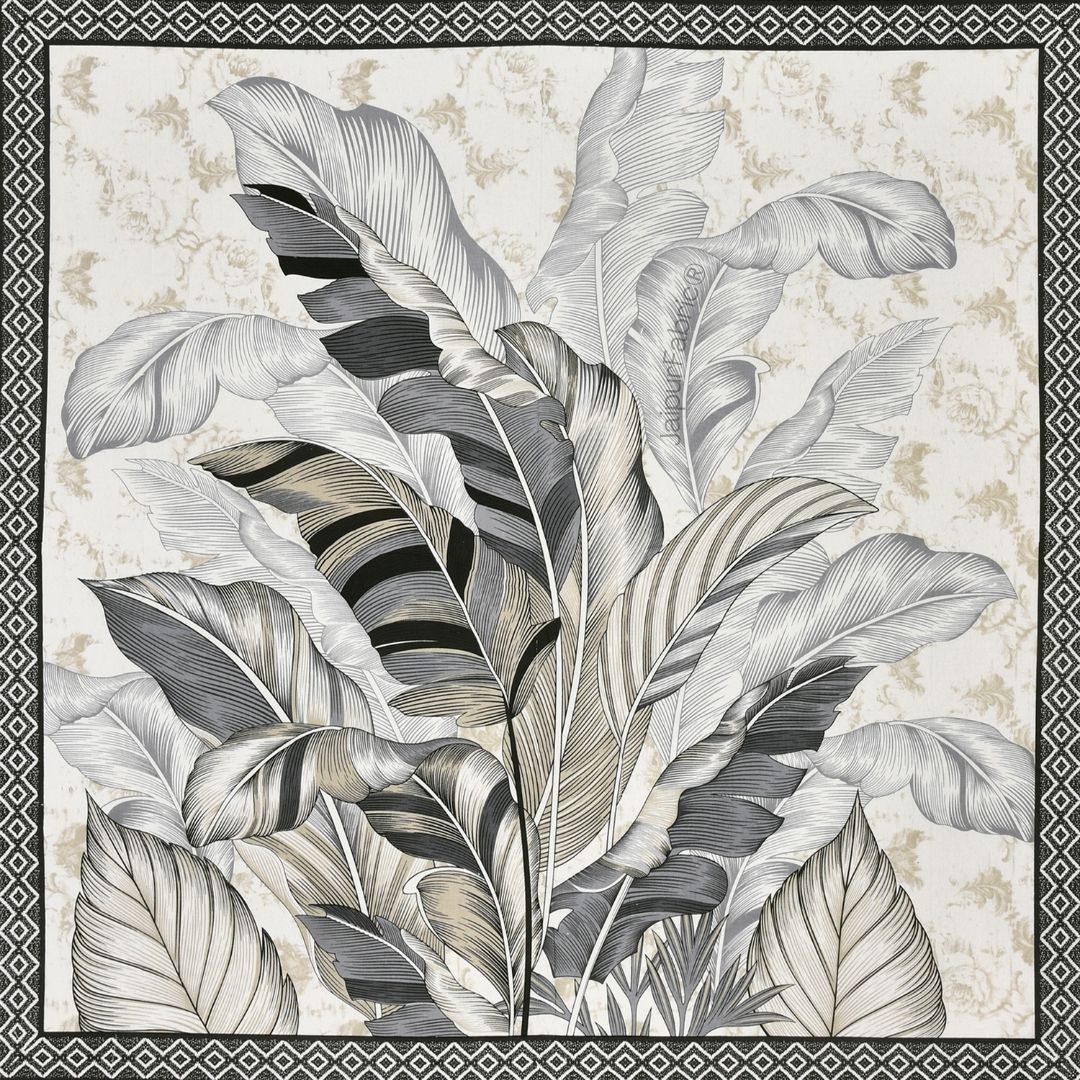 Tropical Bliss Black Pure Cotton Double Bedsheet