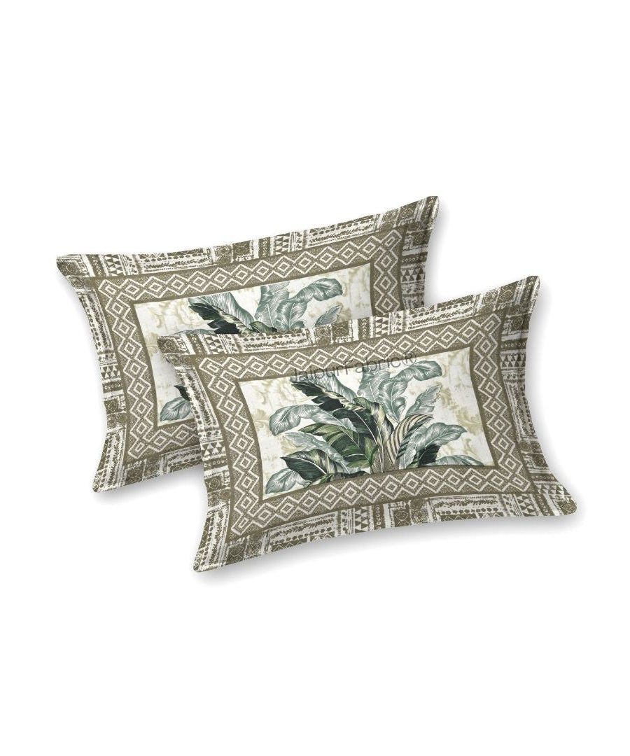 Tropical Bliss Green Pure Cotton Double Bedsheet