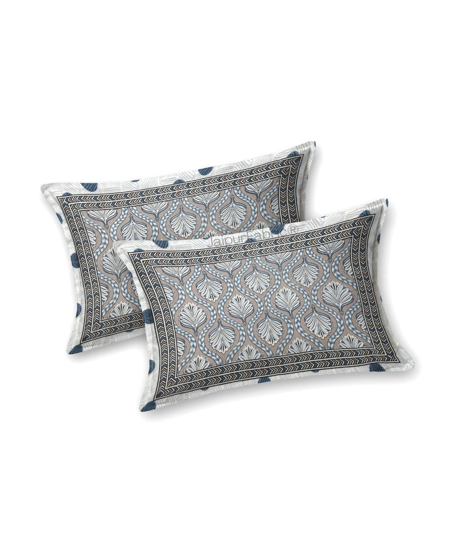 Charming Grey and Blue Polka Dot Pure Cotton Double Bedsheet