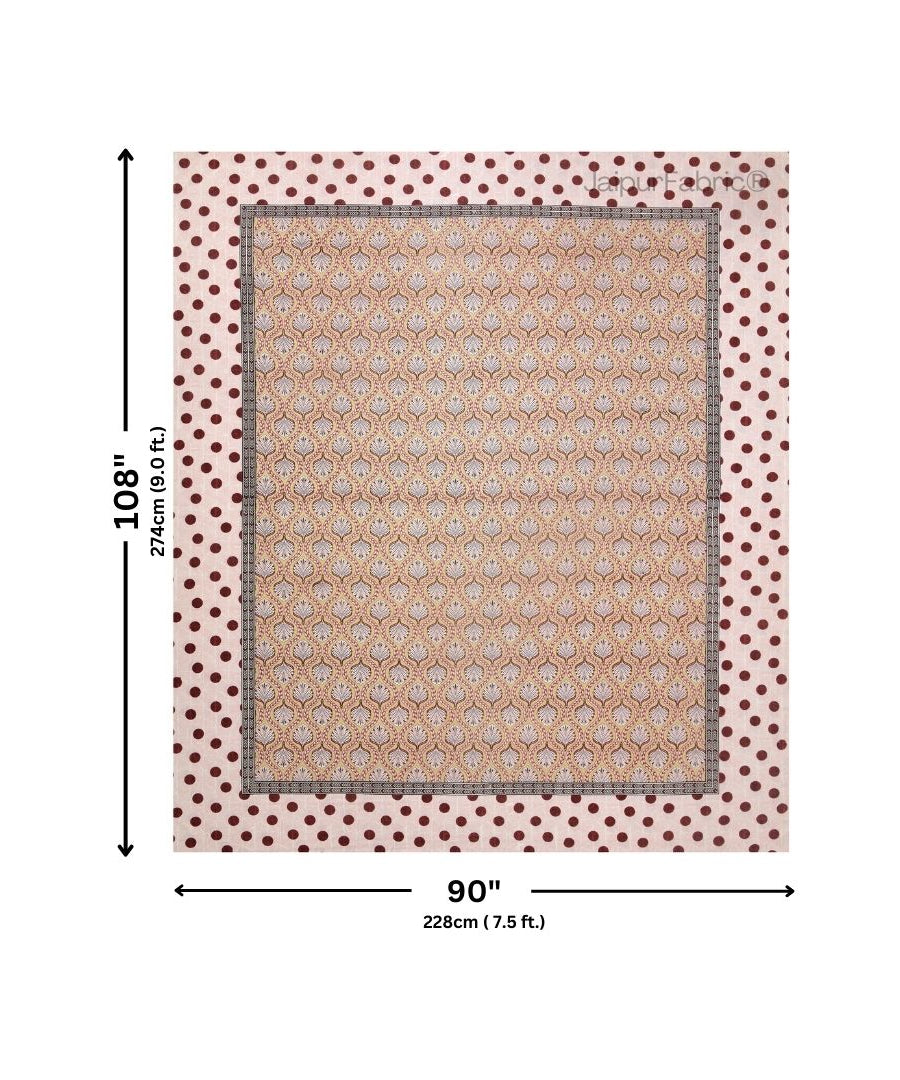 Charming Pink and Red Polka Dot Pure Cotton Double Bedsheet