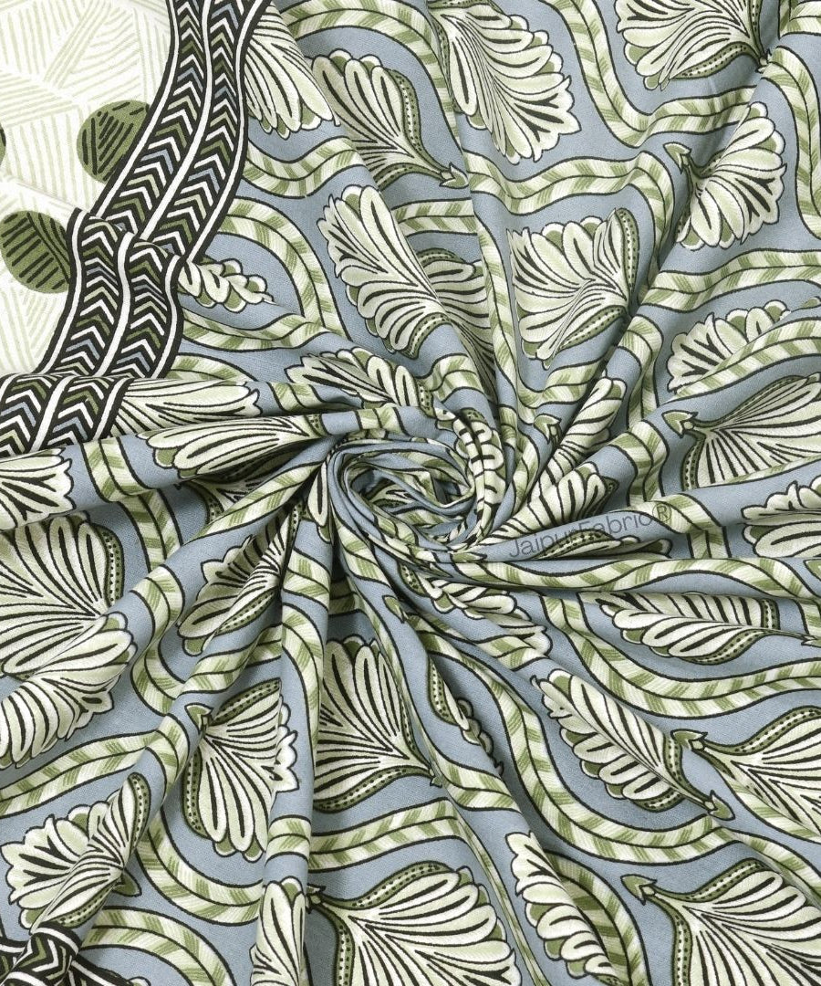 Charming Green Polka Dot Pure Cotton Double Bedsheet