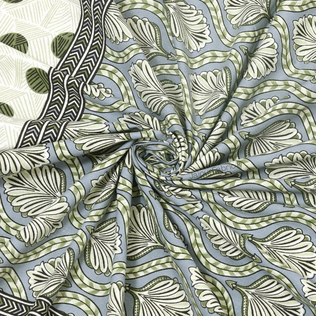 Charming Green Polka Dot Pure Cotton Double Bedsheet