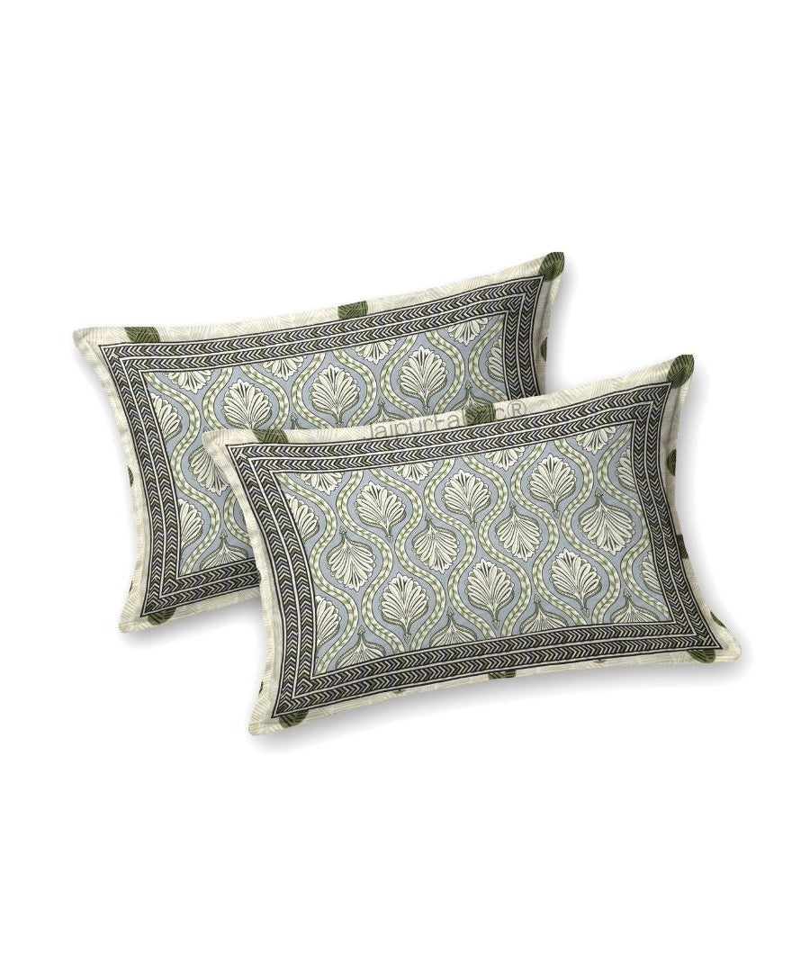 Charming Green Polka Dot Pure Cotton Double Bedsheet