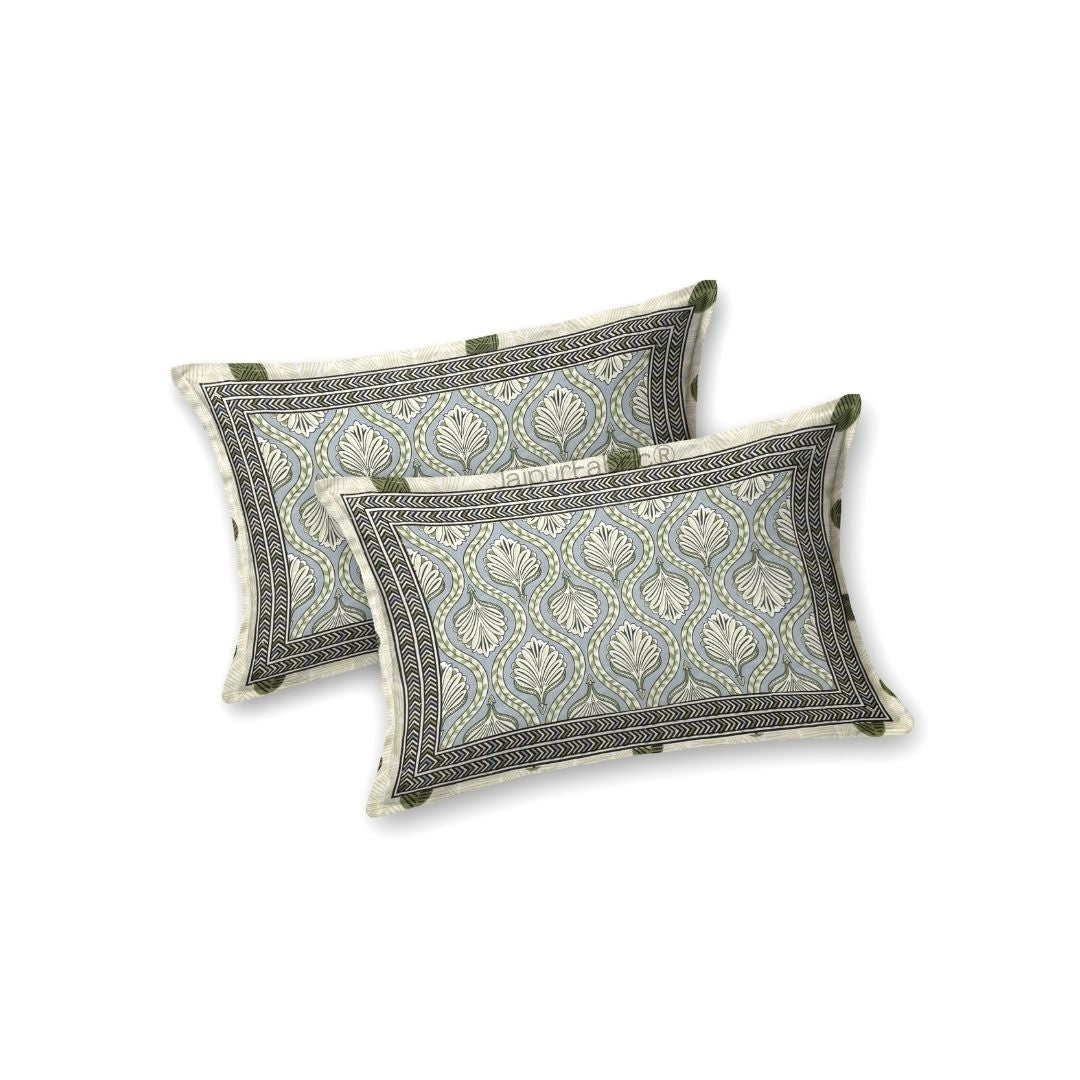 Charming Green Polka Dot Pure Cotton Double Bedsheet