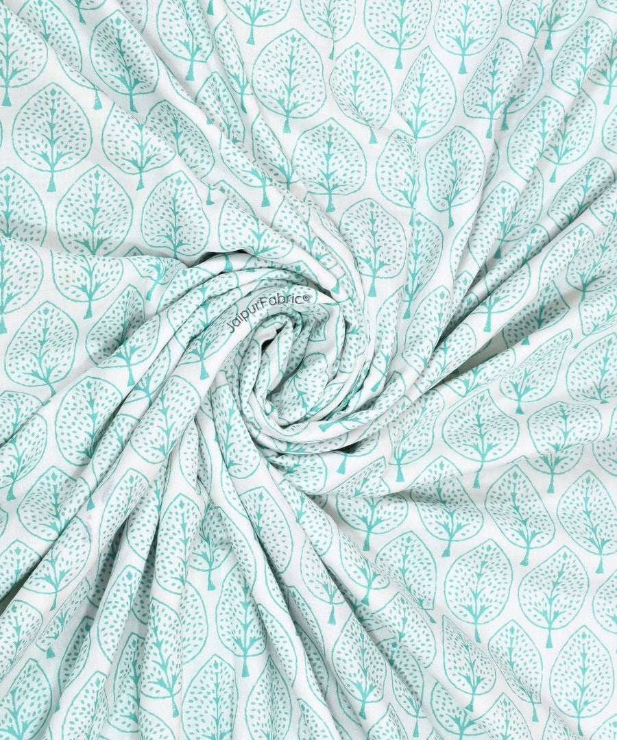 Tropical Myst Block Print 400 TC Pure Premium MulMul Cotton Single Bed Dohar