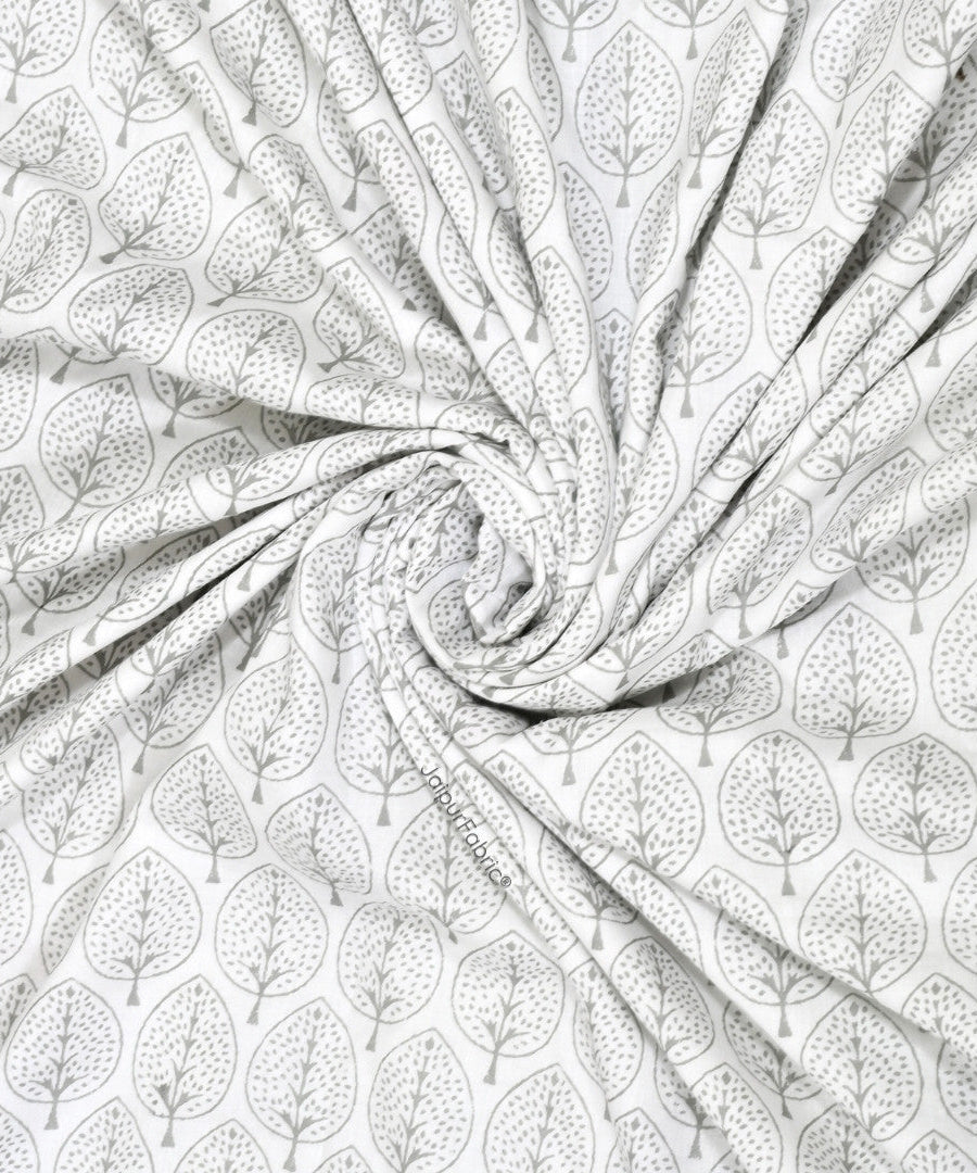 Tropical Ash Block Print 400 TC Pure Premium MulMul Cotton Single Bed Dohar