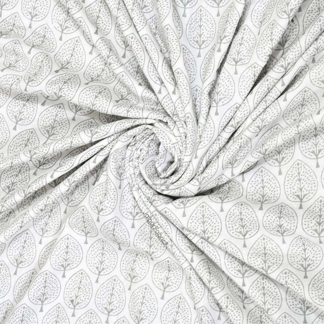 Tropical Ash Block Print 400 TC Pure Premium MulMul Cotton Single Bed Dohar