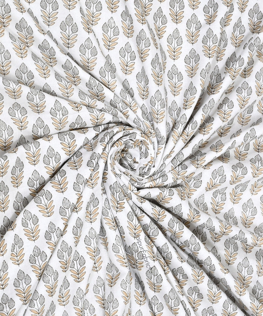 Nebulous Green Block Print 400 TC Pure Premium MulMul Cotton Single Bed Dohar