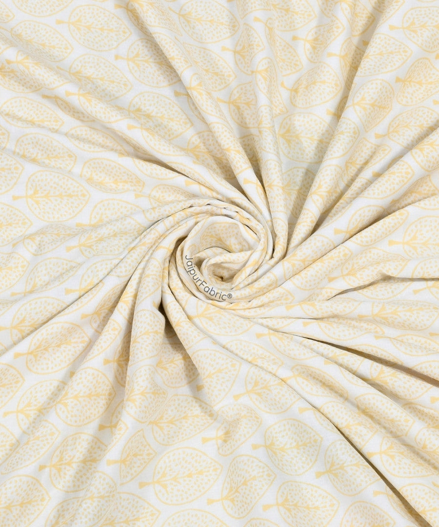 Bamboo Mustard Block Print 400 TC Pure Premium MulMul Cotton Single Bed Dohar