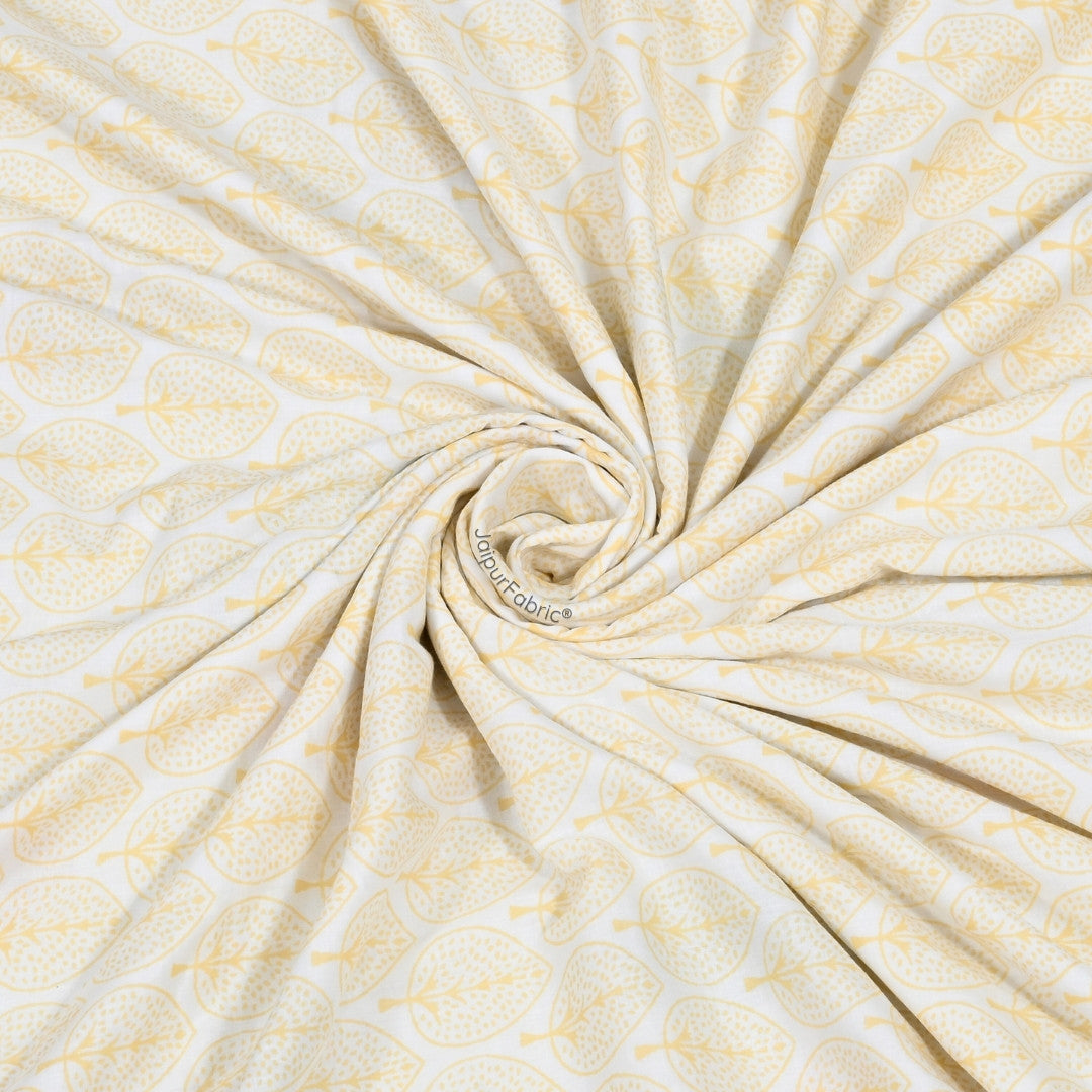 Bamboo Mustard Block Print 400 TC Pure Premium MulMul Cotton Single Bed Dohar