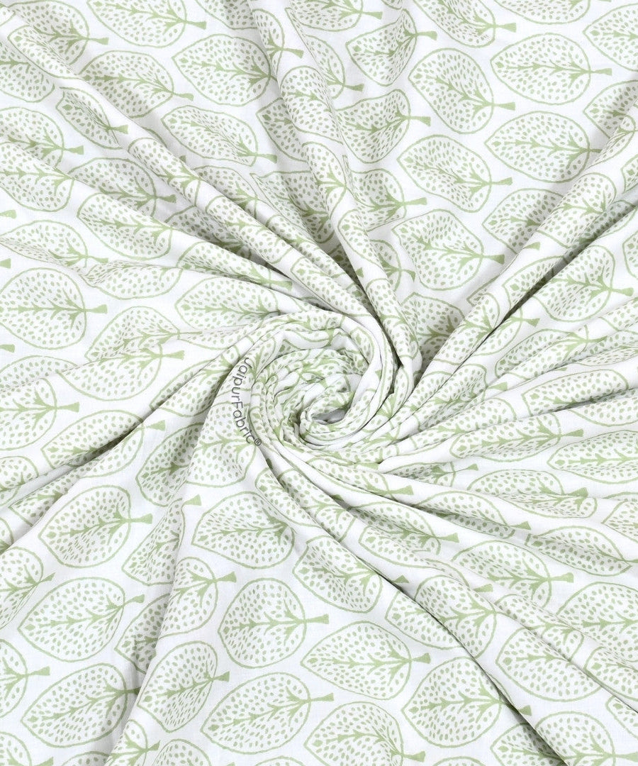 Bamboo Peach Block Print 400 TC Pure Premium MulMul Cotton Single Bed Dohar