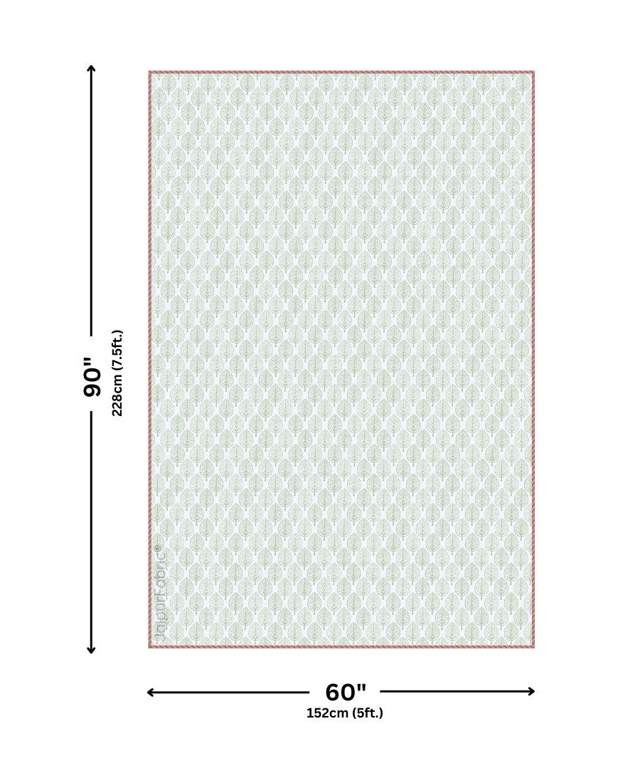 Bamboo Peach Block Print 400 TC Pure Premium MulMul Cotton Single Bed Dohar