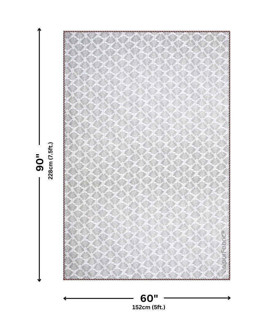 Elegance Cherry Block Print 400 TC Pure Premium MulMul Cotton Single Bed Dohar