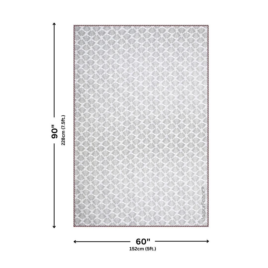 Elegance Cherry Block Print 400 TC Pure Premium MulMul Cotton Single Bed Dohar