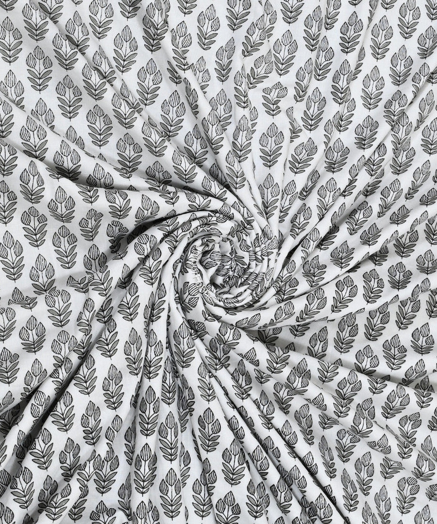 Soothing Calm Blue Block Print 400 TC Pure Premium MulMul Cotton Single Bed Dohar