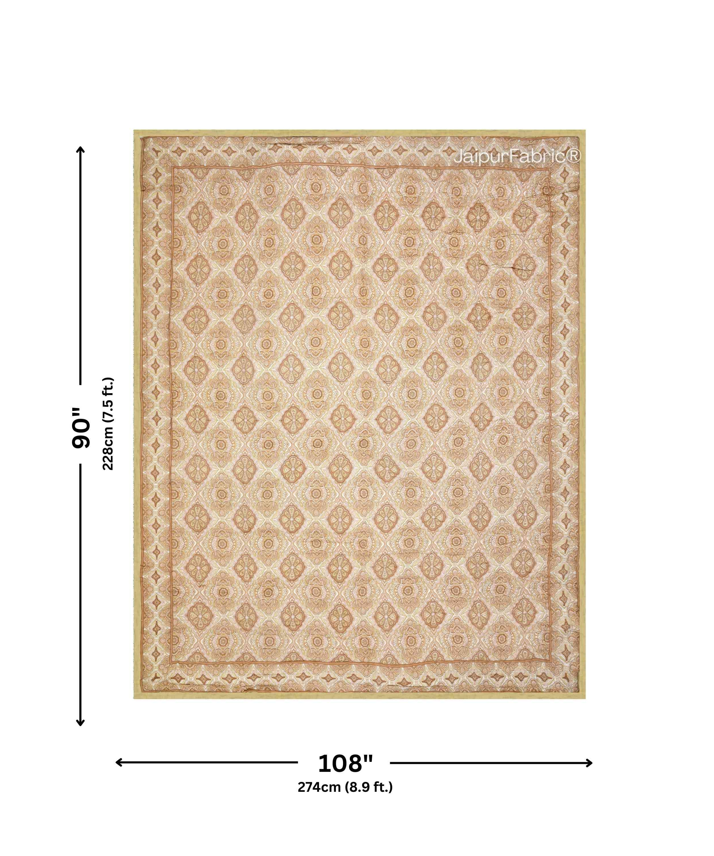 Reversible Quilt Rajai with Golden Corn Dual-Design Print for Stylish Bedrooms