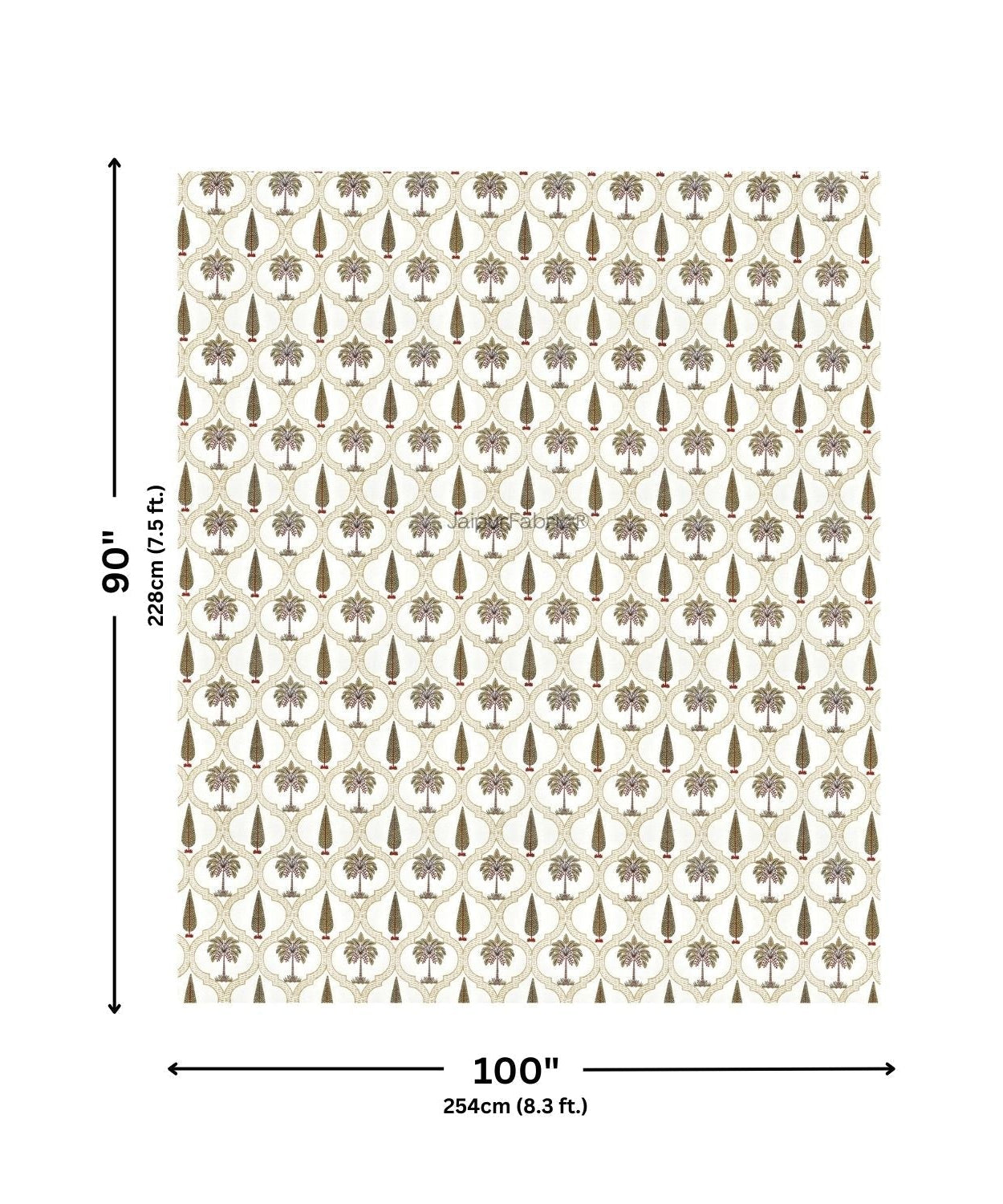 Pinklay Mocha Brown Delight Floral Jaipuri Hand Block Print Double Bed Quilt