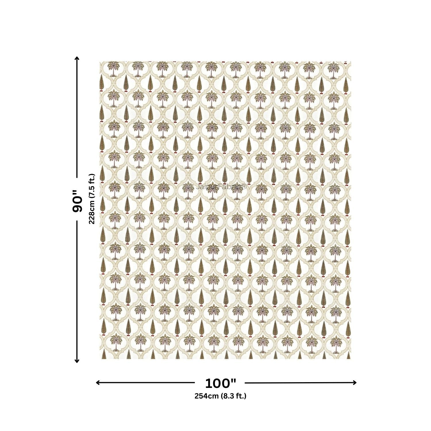 Pinklay Mocha Brown Delight Floral Jaipuri Hand Block Print Double Bed Quilt