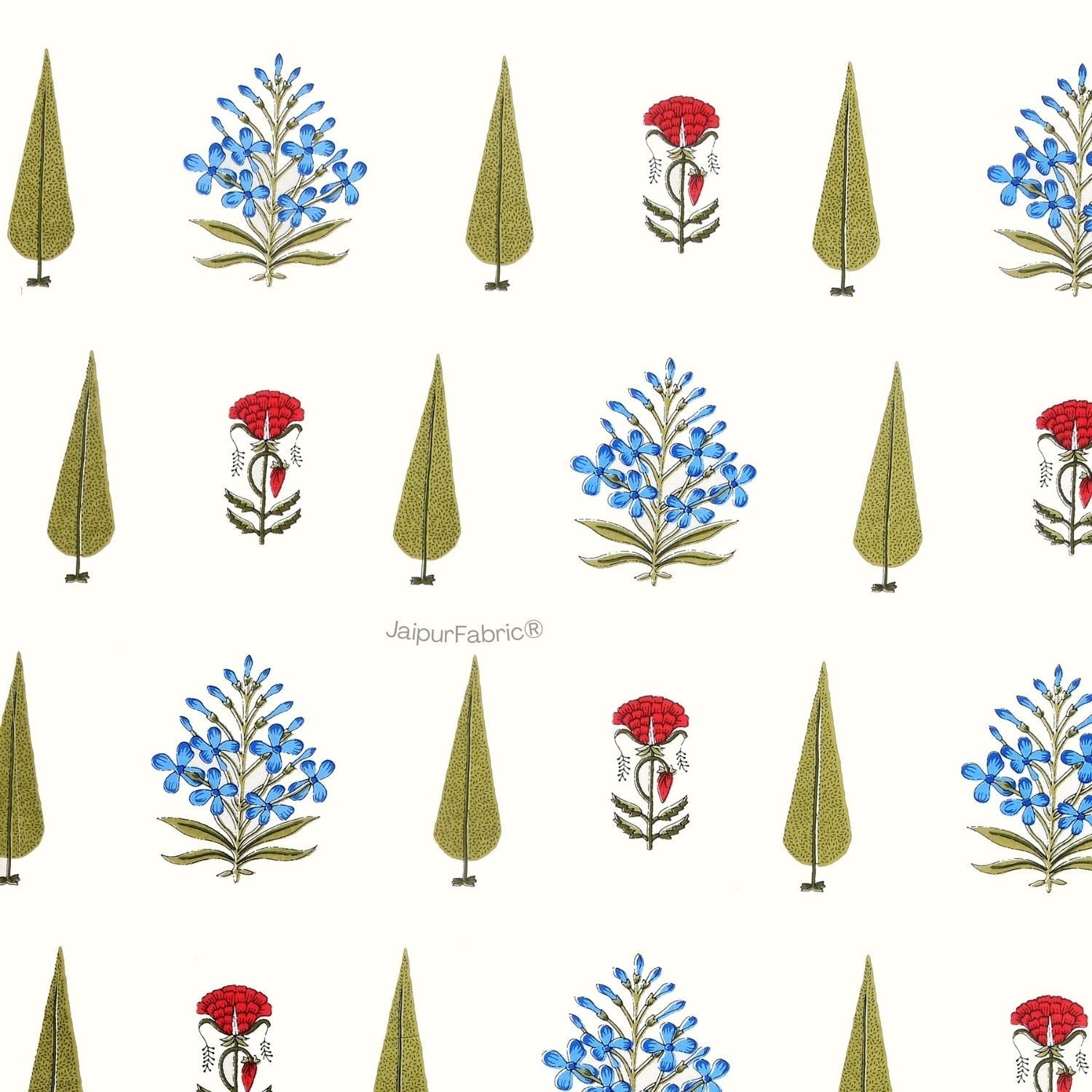 Elite Furnishing Jaipur Mela Hand Block Printed Cotton Double Bed Quilt