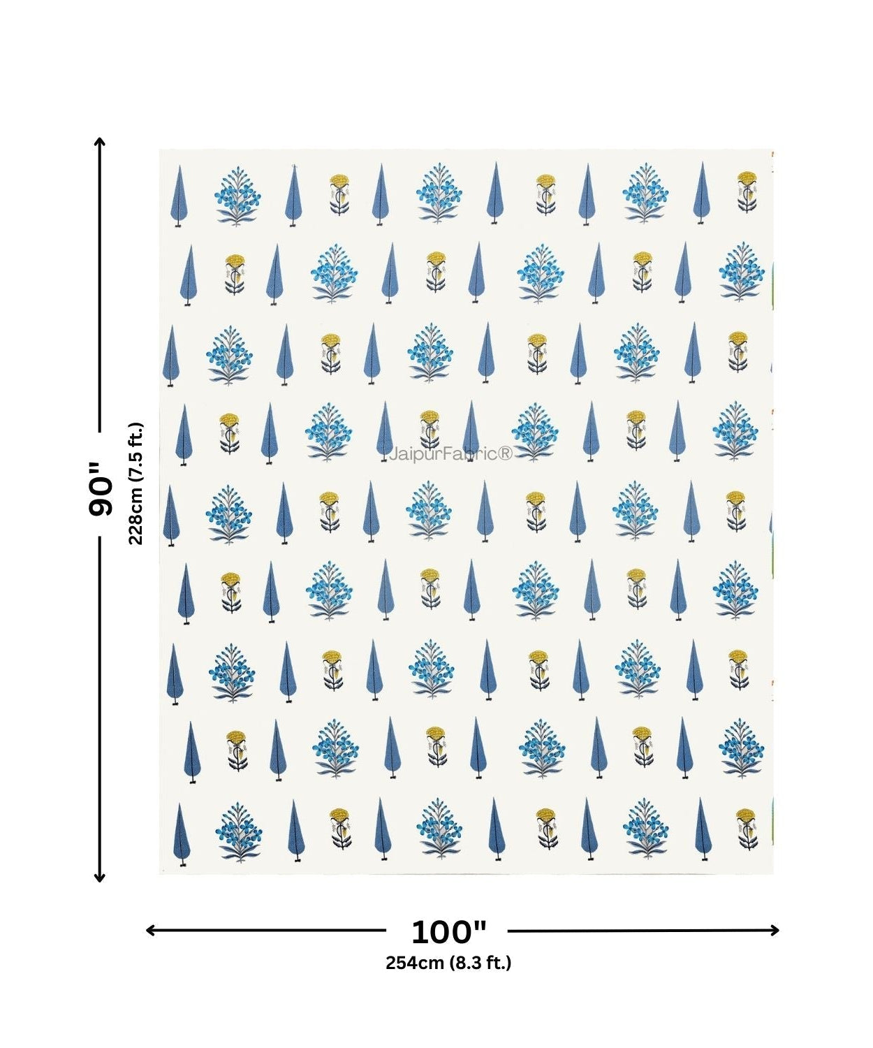 Beautiful Plarsh Floral Premium Hand Blocks of India Cotton Double Bed Quilt