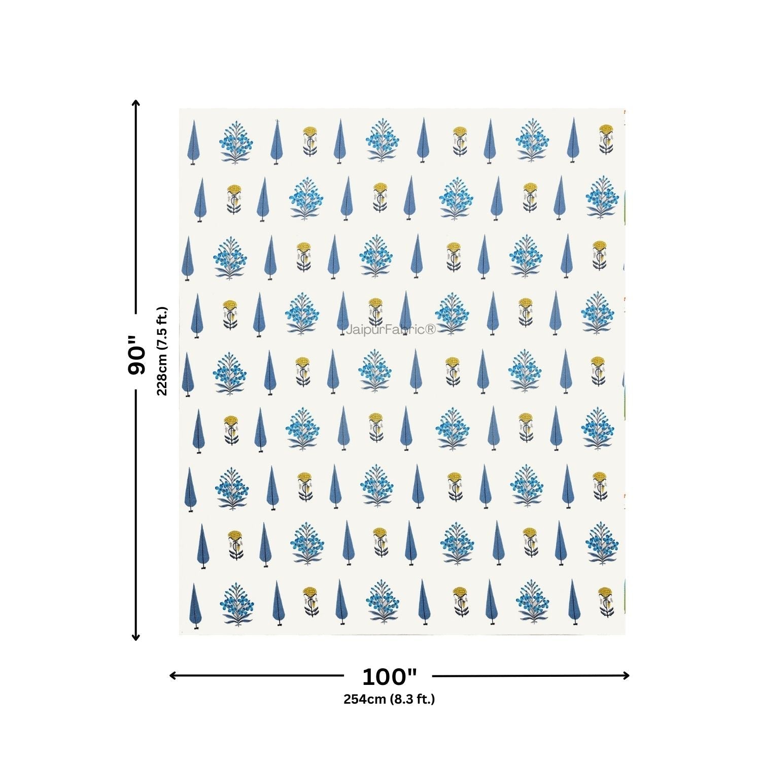 Beautiful Plarsh Floral Premium Hand Blocks of India Cotton Double Bed Quilt