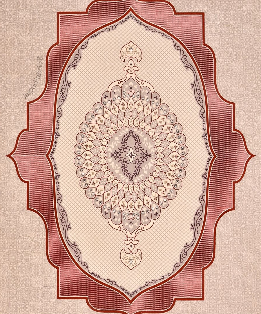 Gerua Lotus Sutra Abundance Pure Cotton King Size Bedsheet