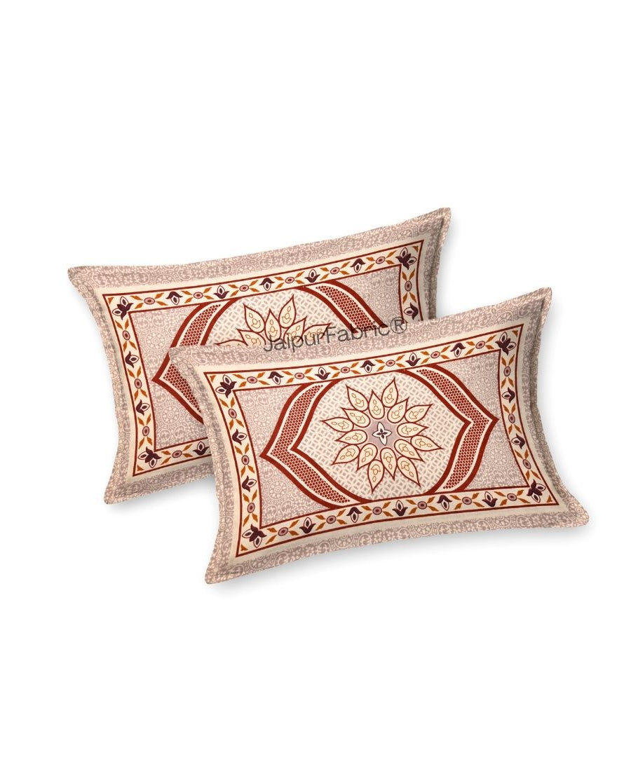 Gerua Lotus Sutra Abundance Pure Cotton King Size Bedsheet