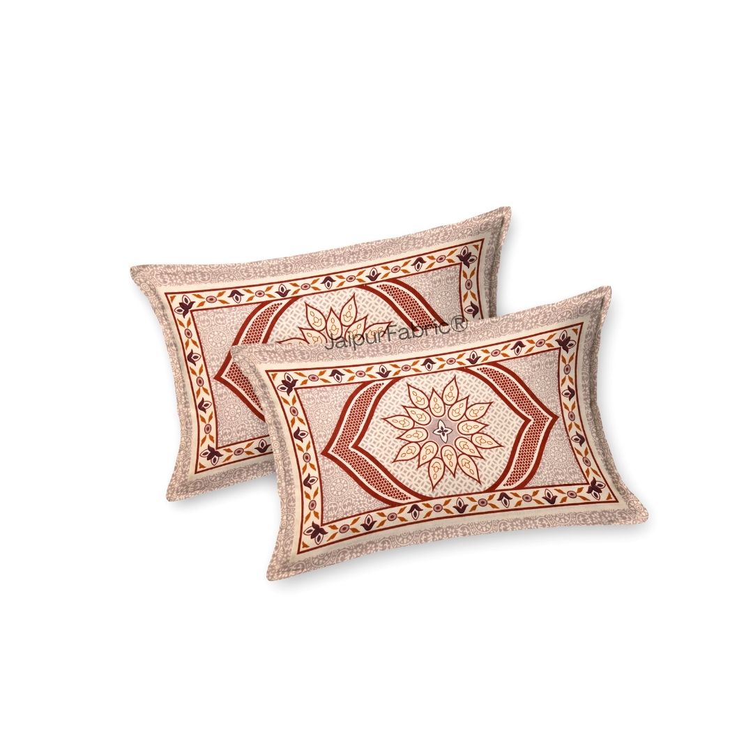 Gerua Lotus Sutra Abundance Pure Cotton King Size Bedsheet