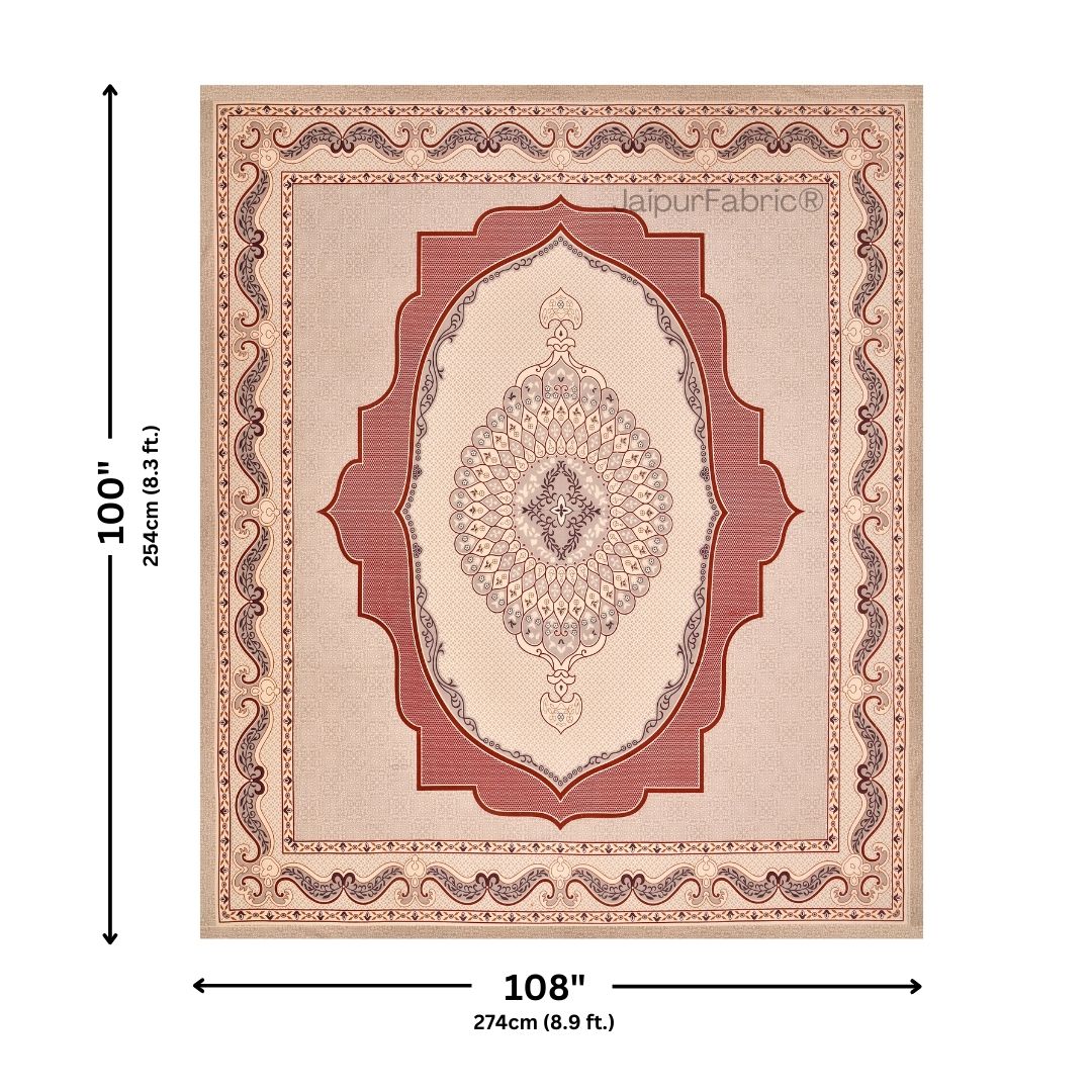 Gerua Lotus Sutra Abundance Pure Cotton King Size Bedsheet