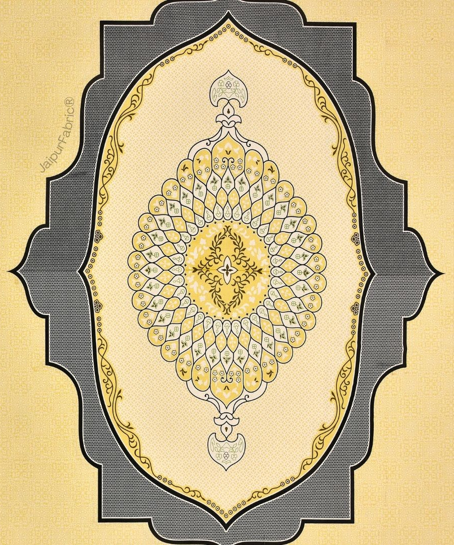 Golden Lotus Sutra Abundance Pure Cotton King Size Bedsheet