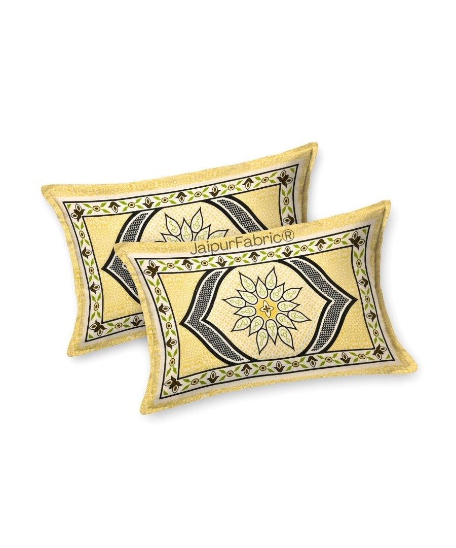 Golden Lotus Sutra Abundance Pure Cotton King Size Bedsheet