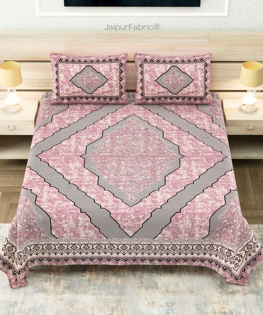 Divine Yantra Blush Harmony Pure Cotton King Size Bedsheet