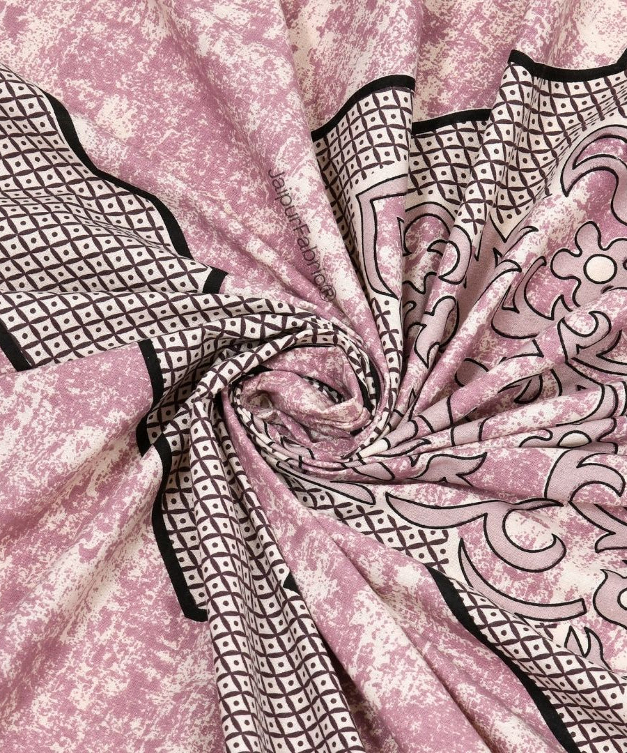Divine Yantra Blush Harmony Pure Cotton King Size Bedsheet