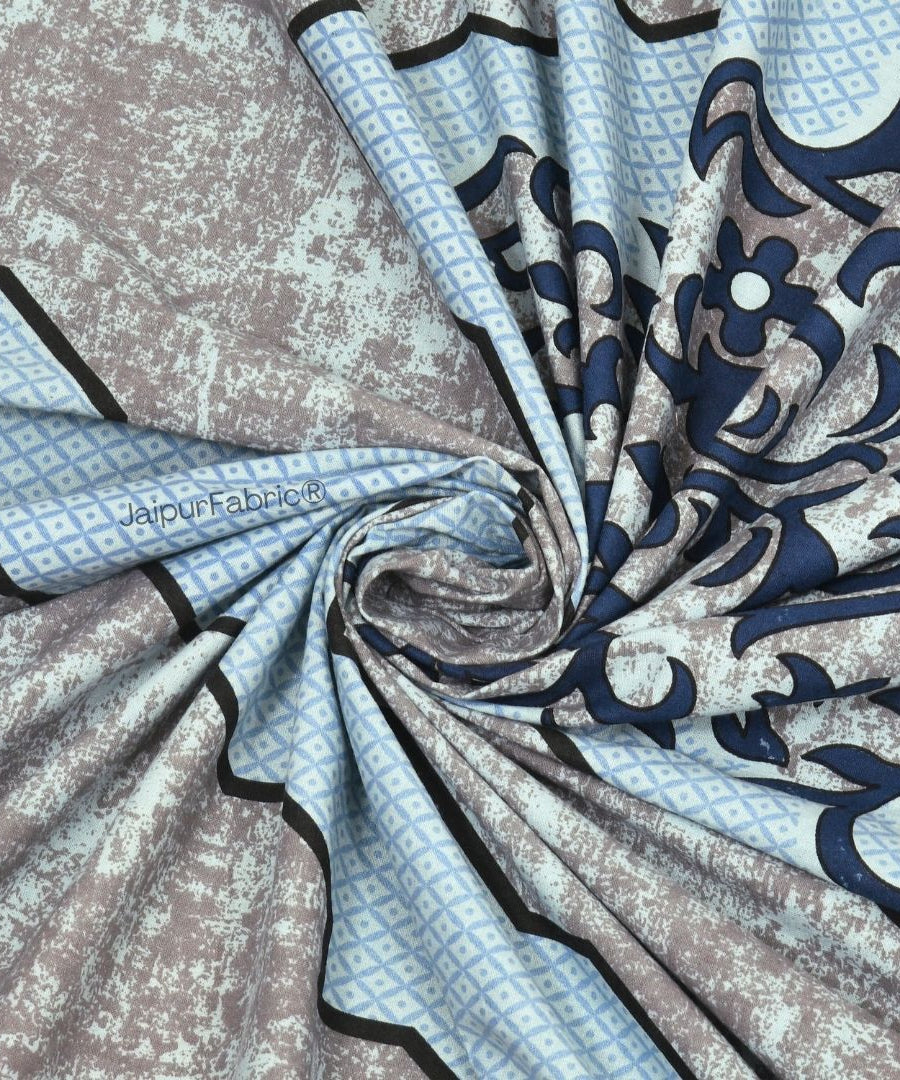 Divine Yantra Teal Harmony Pure Cotton King Size Bedsheet