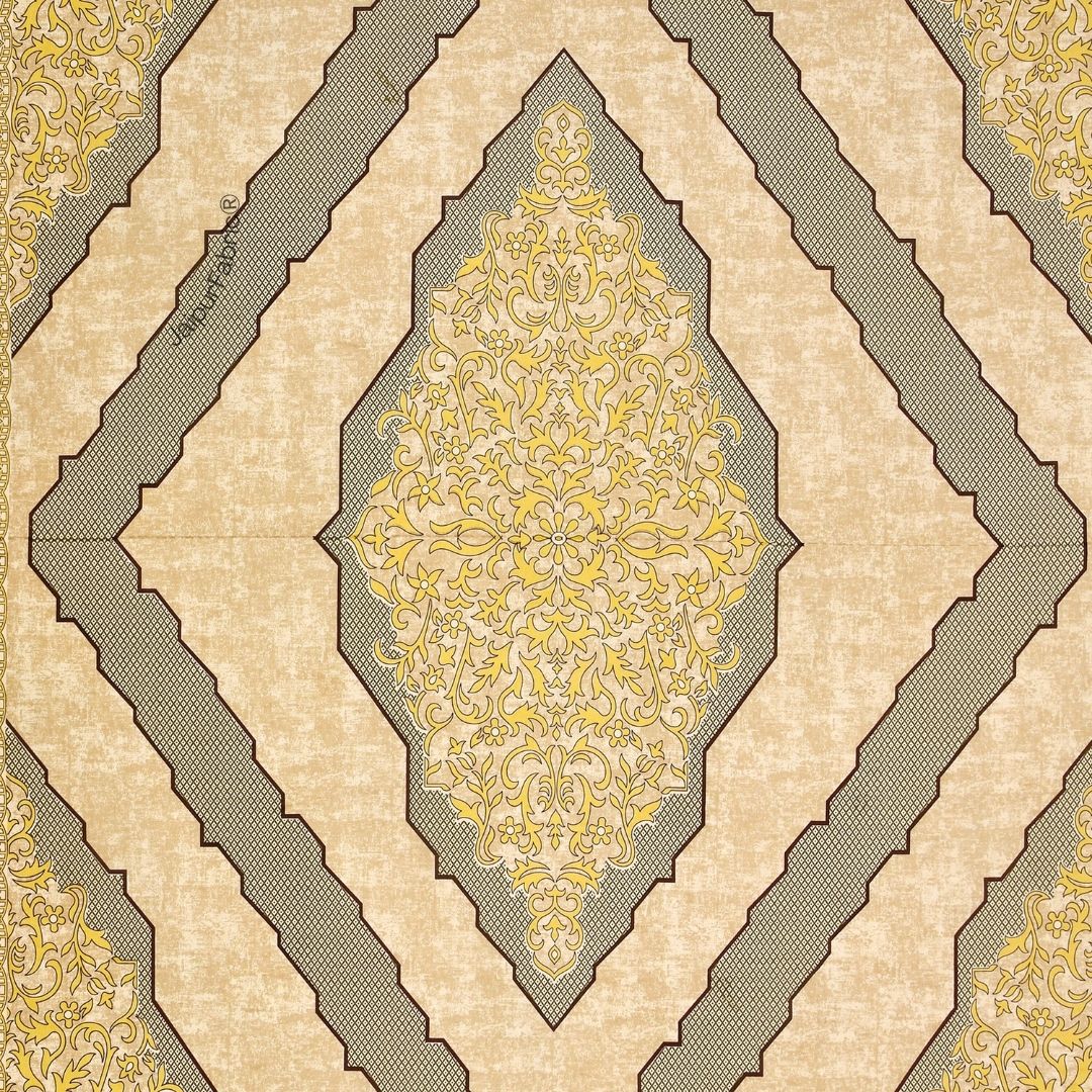 Divine Yantra Golden Harmony Pure Cotton King Size Bedsheet