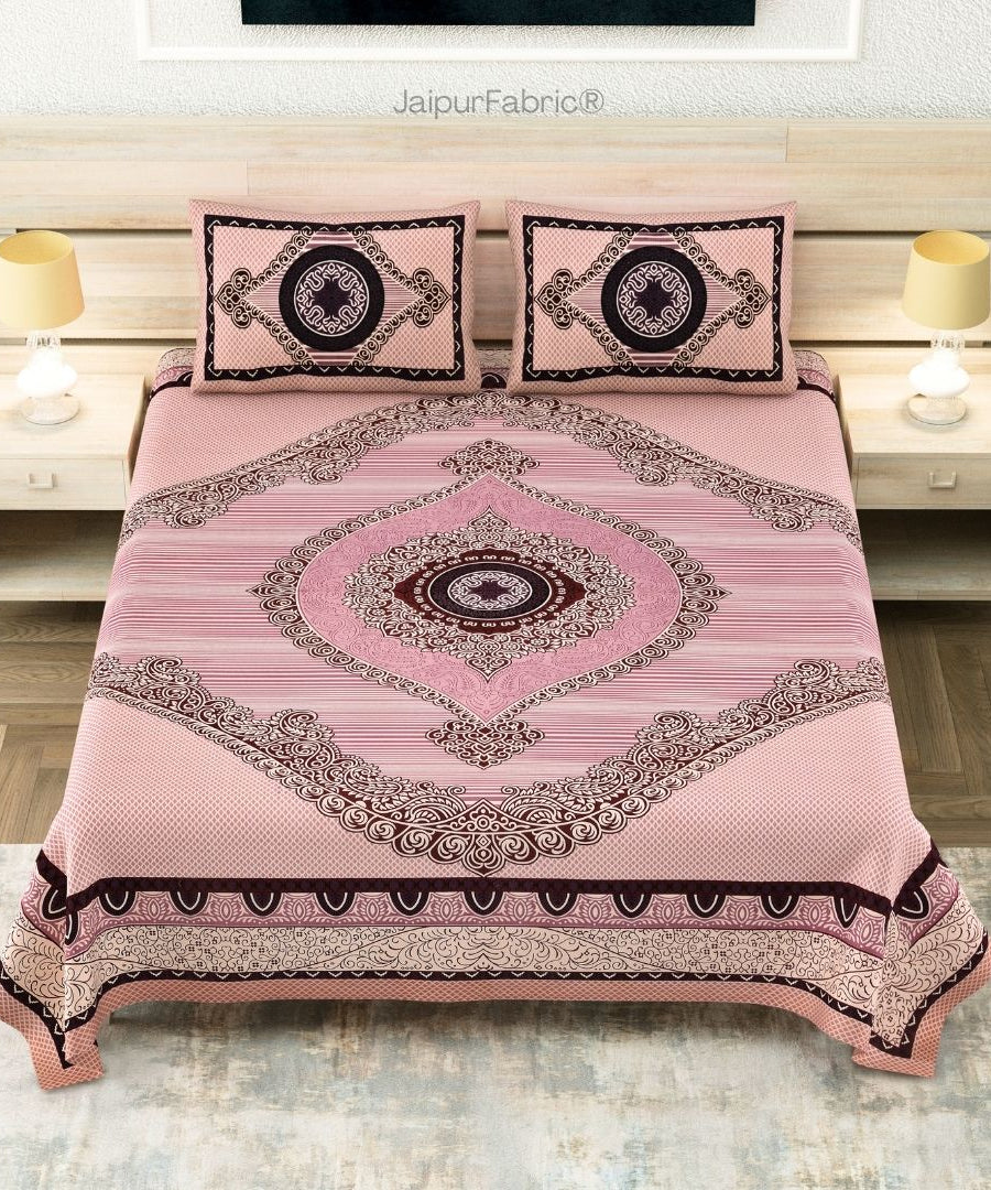 Shubh Labh Blush Elegance Luxurious Pure Cotton King Size Bedsheet