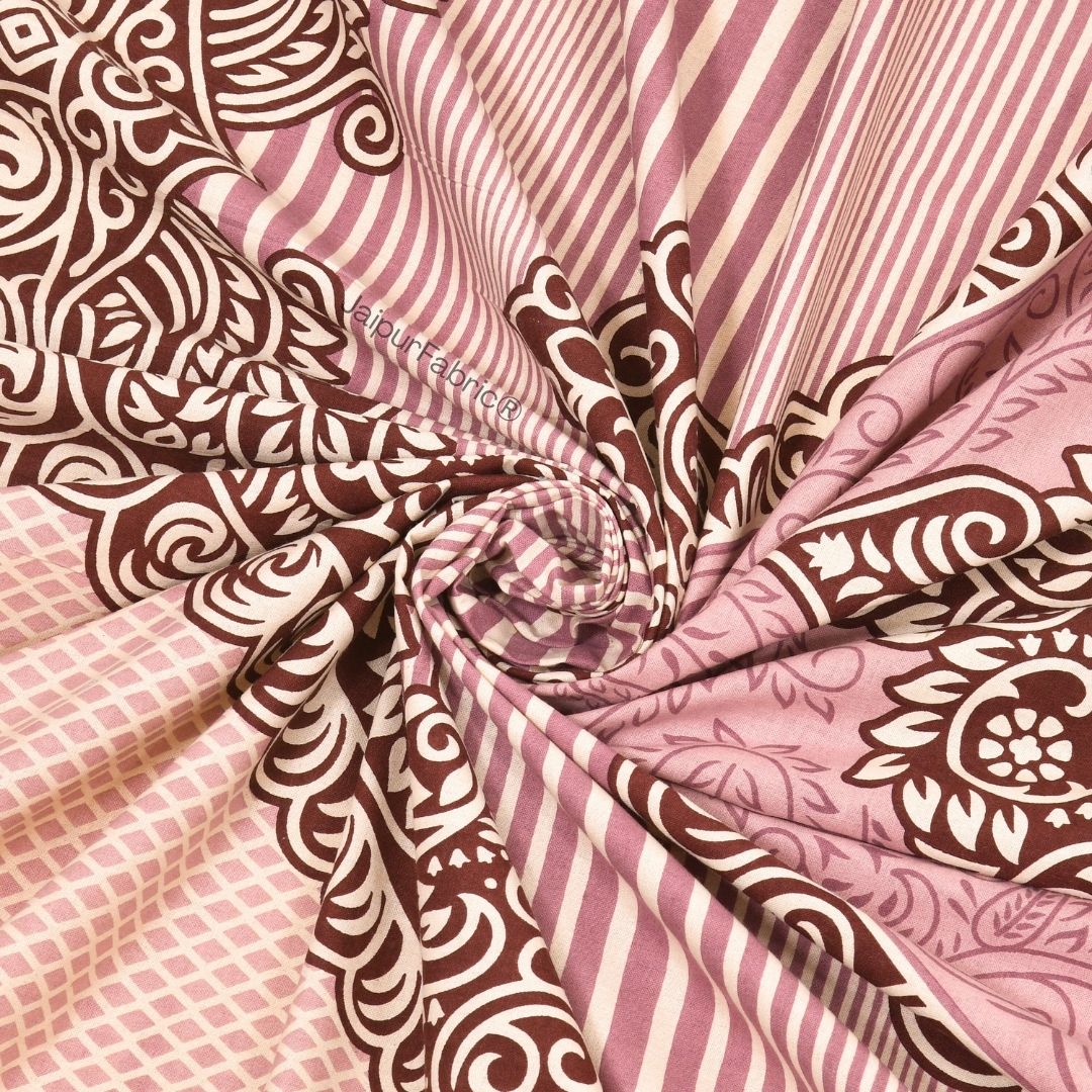 Shubh Labh Blush Elegance Luxurious Pure Cotton King Size Bedsheet