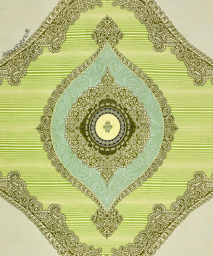 Shubh Labh Green Elegance Luxurious Pure Cotton King Size Bedsheet