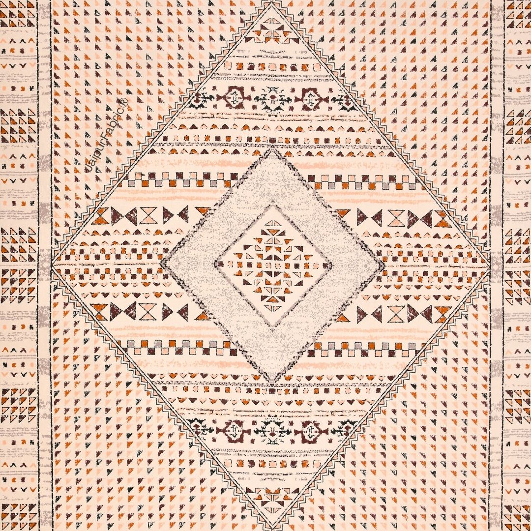 Peach Infinite Prosperity Pure Cotton King Size Bedsheet