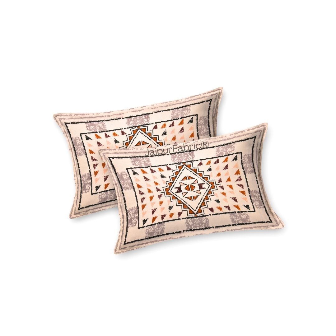 Peach Infinite Prosperity Pure Cotton King Size Bedsheet