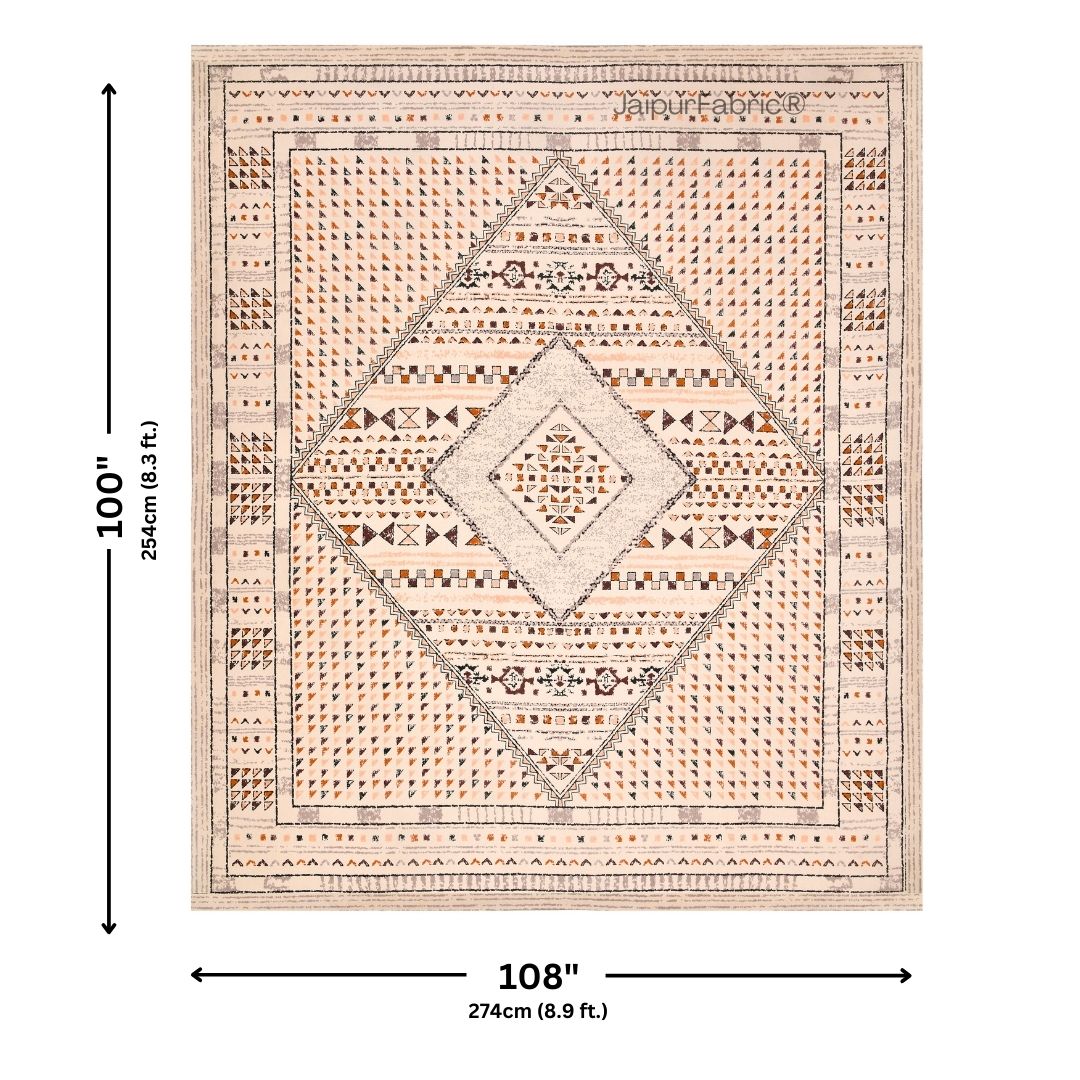 Peach Infinite Prosperity Pure Cotton King Size Bedsheet