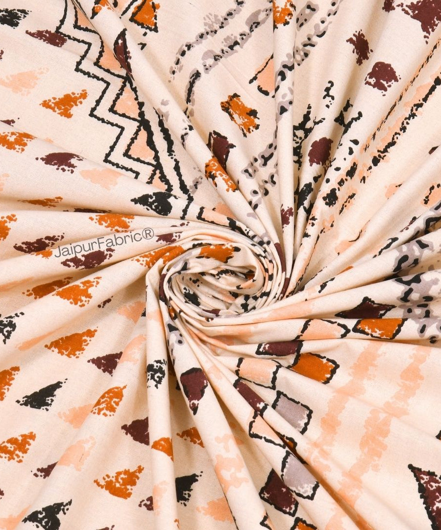 Peach Infinite Prosperity Pure Cotton King Size Bedsheet