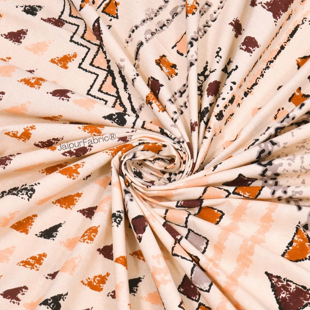 Peach Infinite Prosperity Pure Cotton King Size Bedsheet