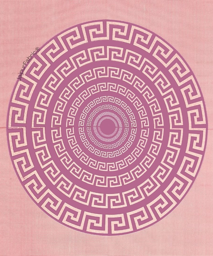 Pink Gemoetric Maze Pure Cotton King Size Bedsheet