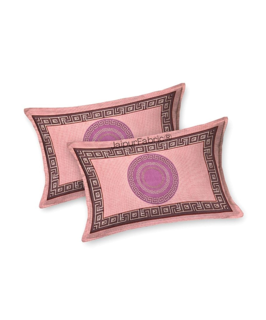 Pink Gemoetric Maze Pure Cotton King Size Bedsheet